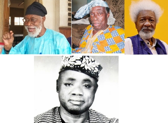 wole soyinka, akinwumi ishola, adebayo faleti, daniel olorunfemi fagunwa - popular yoruba writers