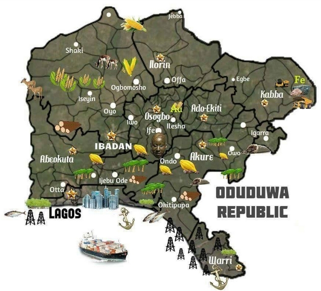 oduduwa republic - yoruba towns and localities